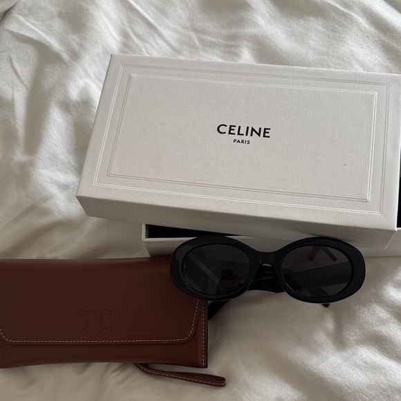Celine Accessories - Celine Black Sunglasses with Brown Case
